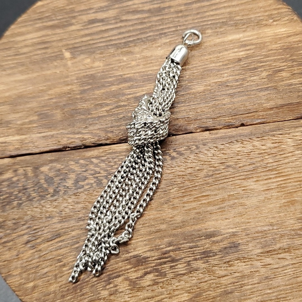 Eternal knot Victorian tassel pendant